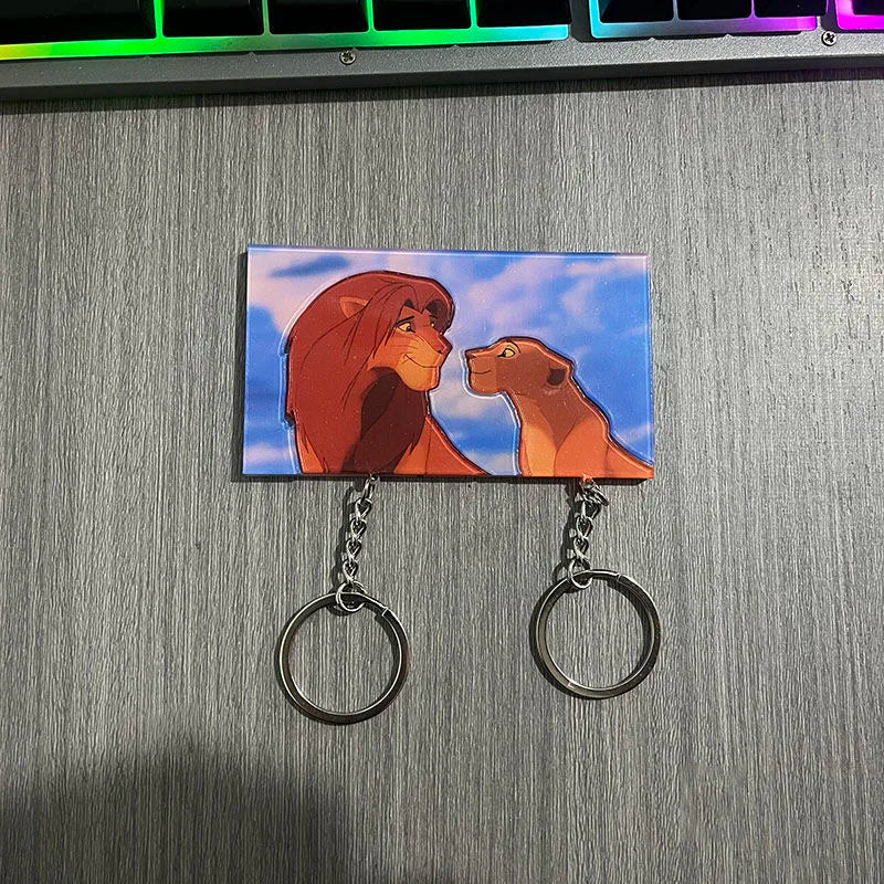 Lion King Key Holder House Wall Cute Couple Keychain Hanger Keys For Perfect Gift Matching Together Key Holder Ring Room Decor