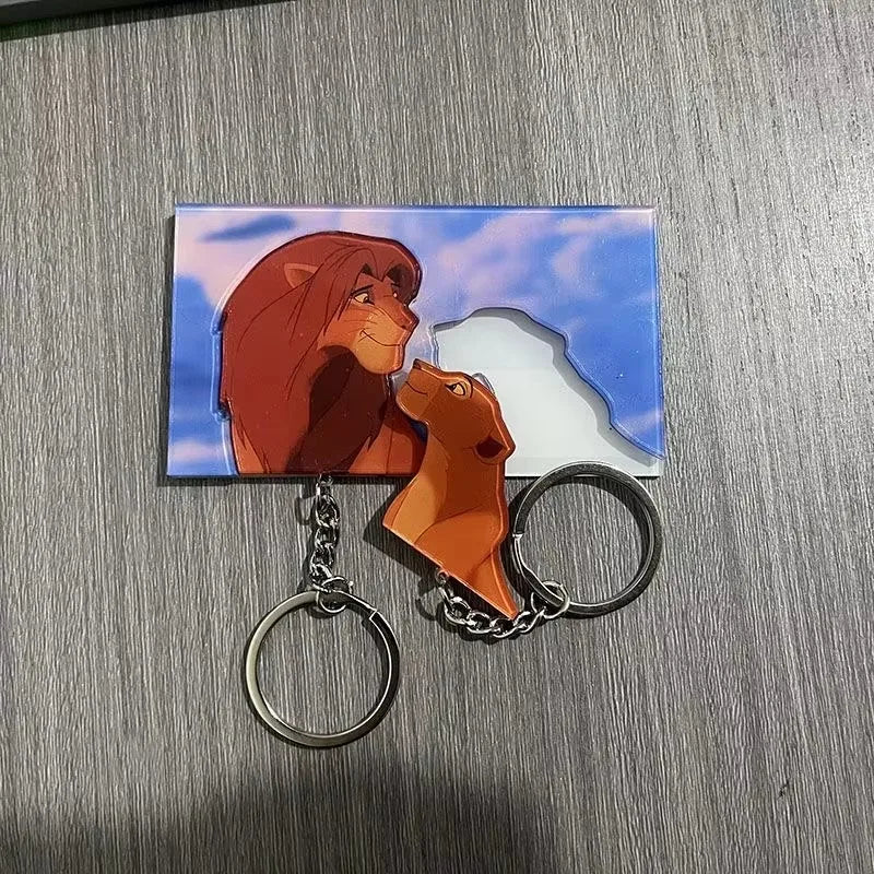 Lion King Key Holder House Wall Cute Couple Keychain Hanger Keys For Perfect Gift Matching Together Key Holder Ring Room Decor